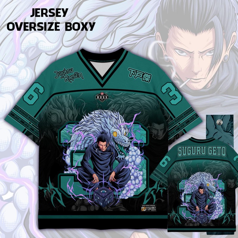Anime Merchandise Women - Anime Jujutsu Kaisen Choso Print Jersey-Shirt