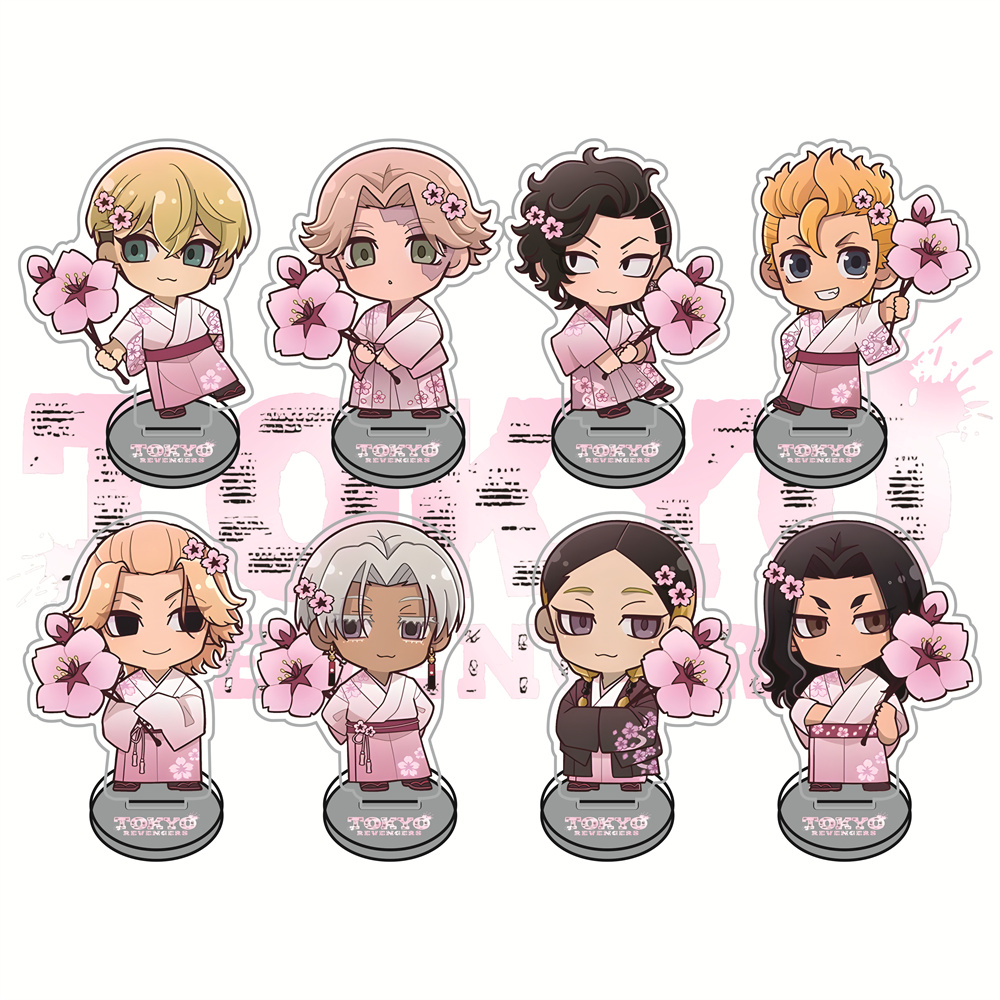 Anime Merchandise In Tokyo - Tokyo Revengers Kirschblüten 10cm Acryl-Standfiguren Schlüsselanhänger