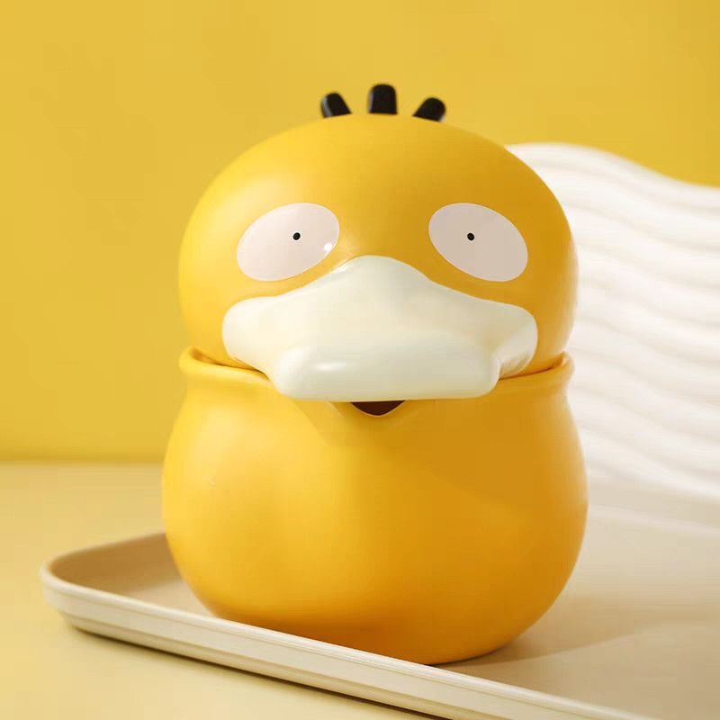 Anime Merchandise Mugs - Kreative Psyduck Haus-Keramiktasse Anime-Actionfigur Anime-Merchandise Schreibtischdekoration